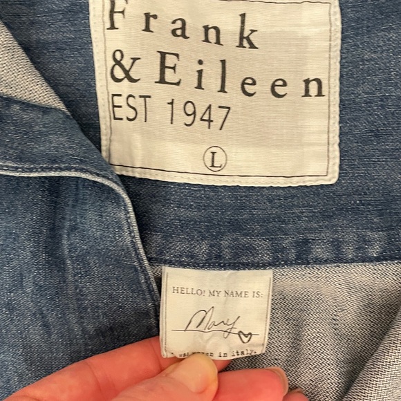 Eileen & Frank Classic Mary Shirt Dress in Denim - Sz Large - Picture 6 of 9